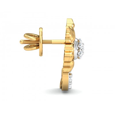 Flora Diamond Earrings in 14k Gold